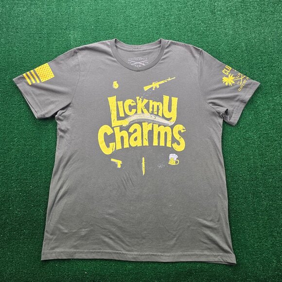 Grunt Style Tshirt Mens XL Green‎ Short Sleeve Lucky Charms Military - Picture 1 of 8